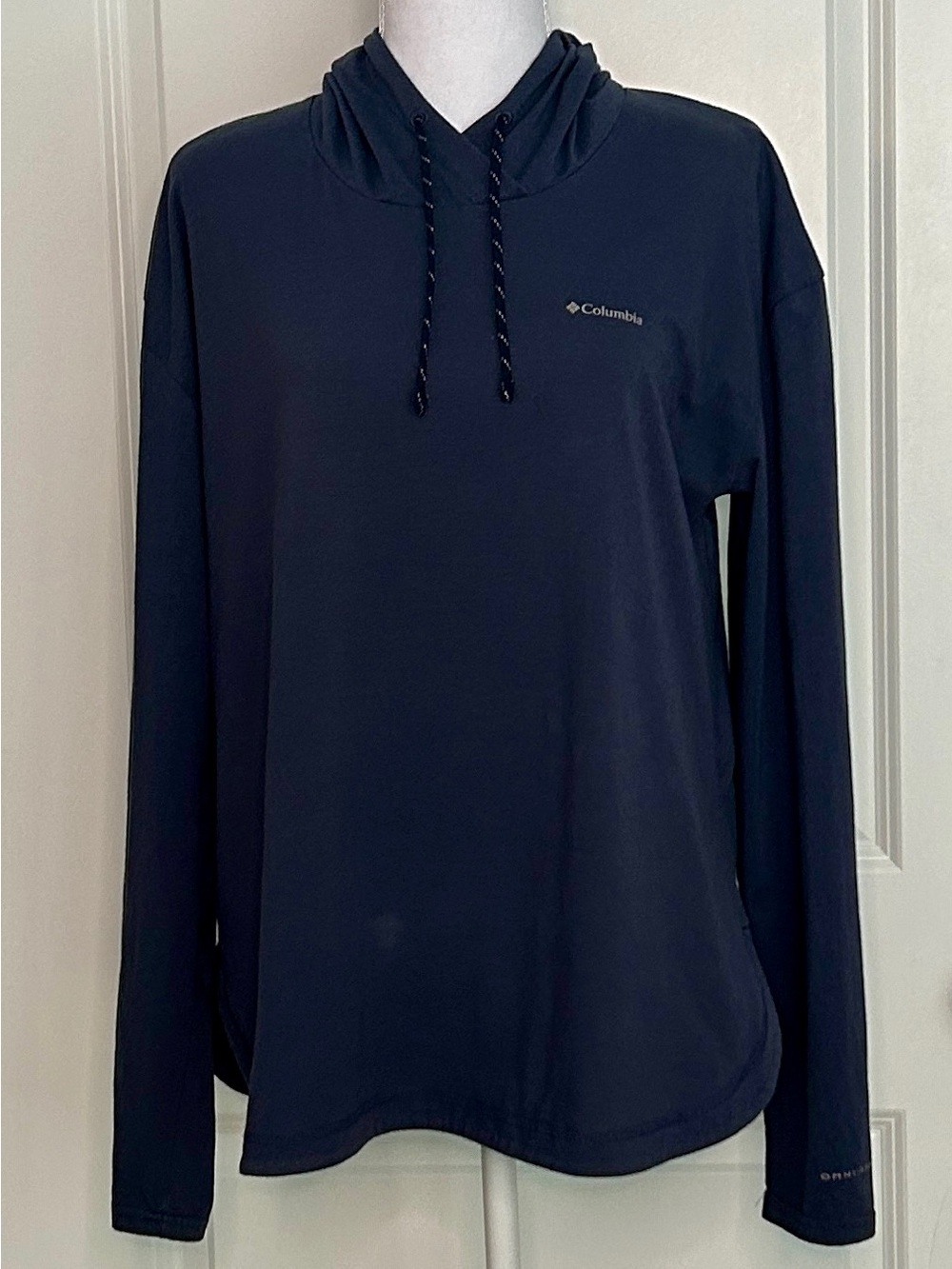 Columbia Omni-Wick Navy Pullover Hoodie Women’s XL Lightweight